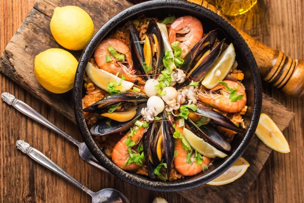Pharetra auctor sem massa mattis sem Tasty Spanish Paella With Seafood 1 1024x683