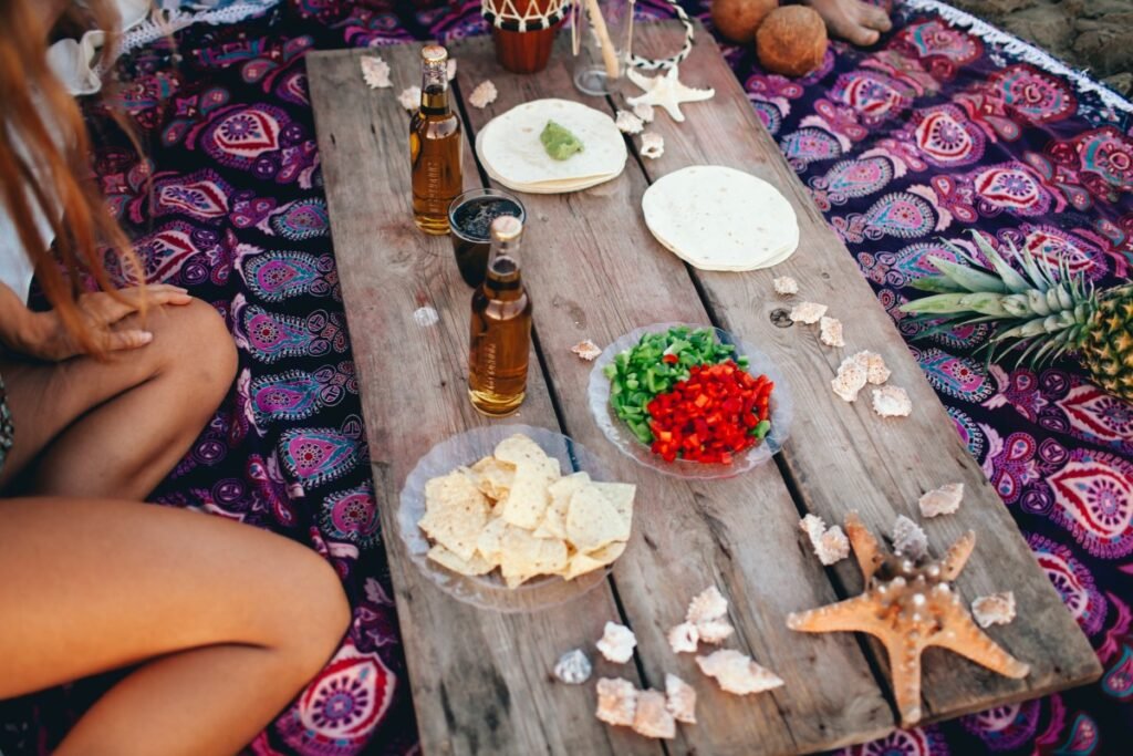 Mattis sem interdum magna augue eget diam Wooden Plank With Food Drinks Beach 1 1024x683